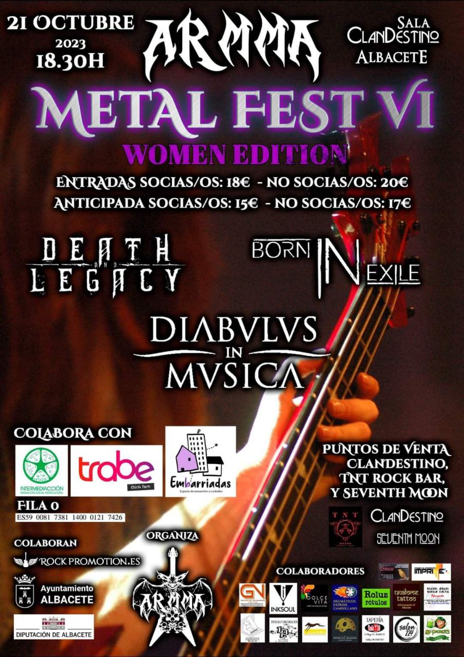 Lee más sobre el artículo ARMMA Metal Fest IV Women Edition
