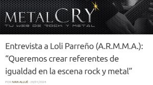 Lee más sobre el artículo Entrevista a nuestra presidenta en Metalcry