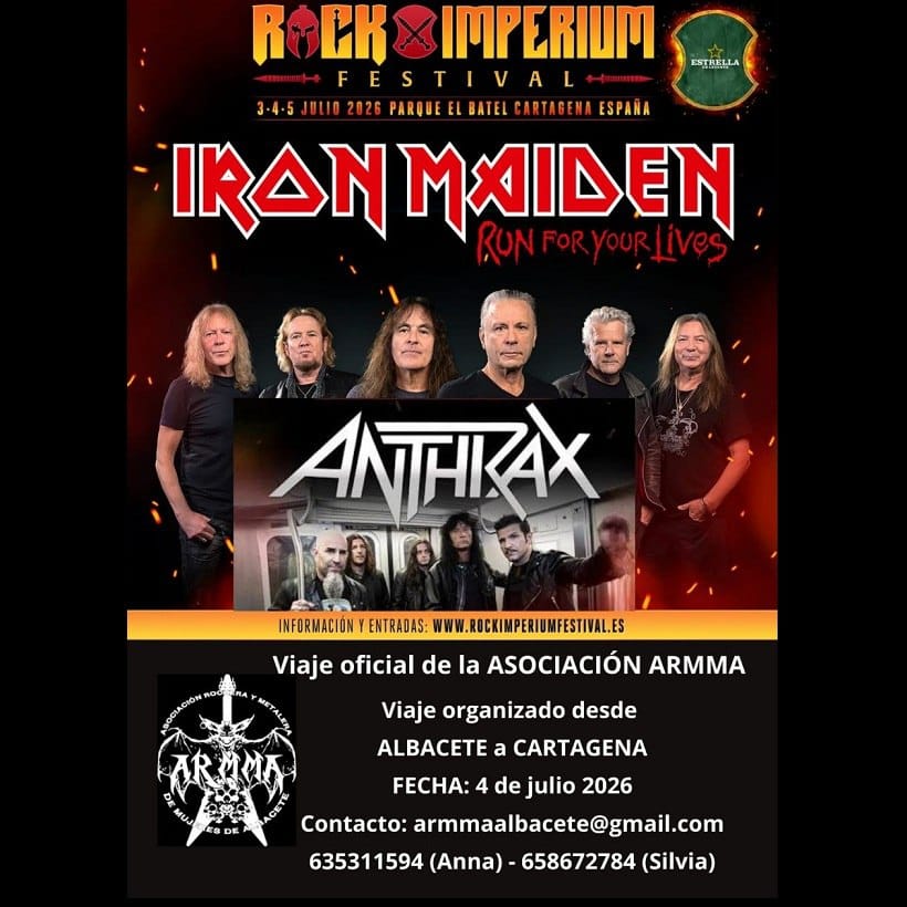 Lee más sobre el artículo Bus para el concierto de Iron Maiden en Cartagena
